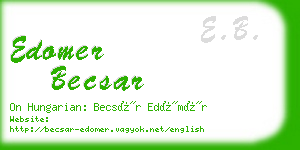 edomer becsar business card